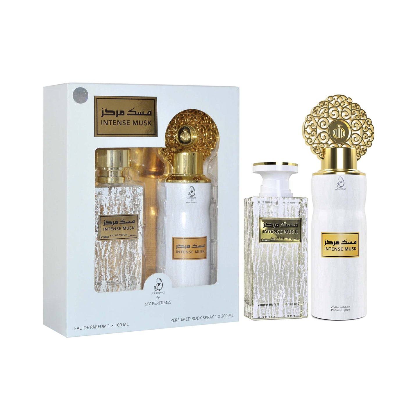 ARABIYAT INTENSE MUSK EDP 100ML + DEO 200ML