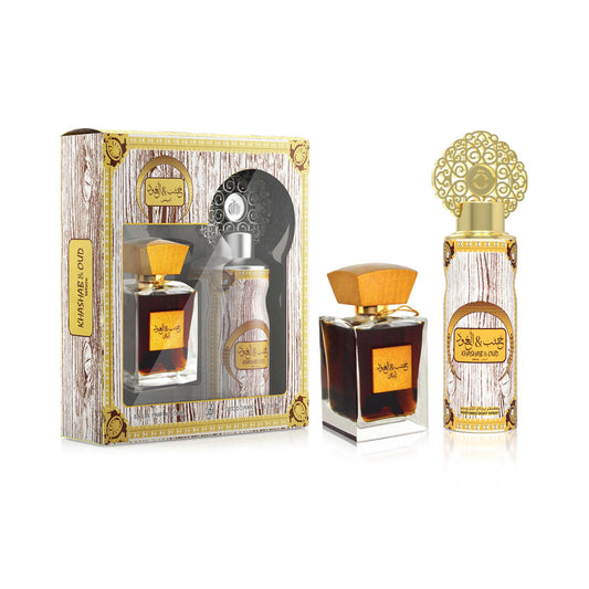 ARABIYAT KHASHAB & OUD WHITE EDP 100ML + DEO 200ML